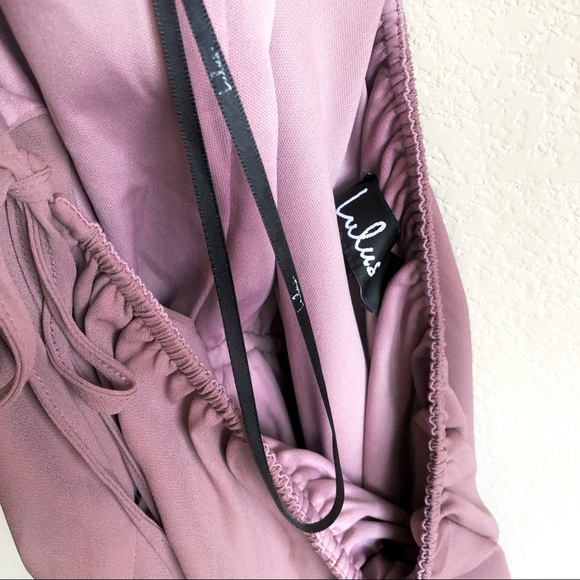 Lulus Mauve Cold Shoulder Romper, S - Picture 8 of 9